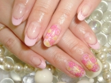 ☆PINKフラワーシャワーネイル☆