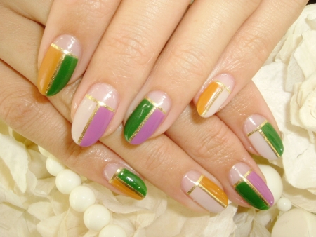 ◇渋色バイカラーネイル◇