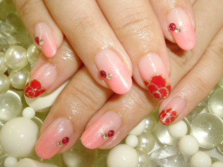 ★Redカメリアネイル★