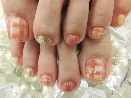 ◆レトロなチェックネイル◆