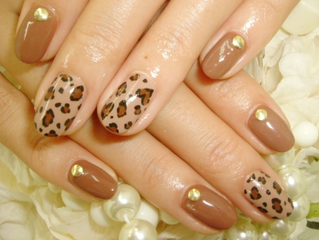 ◆秋色レオパードネイル◆